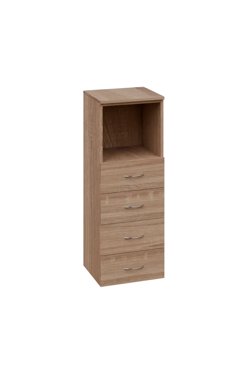 CN 3 - 44ZN skříň, 4-zásuvková/nika, 1100x400x400, dub bardolino